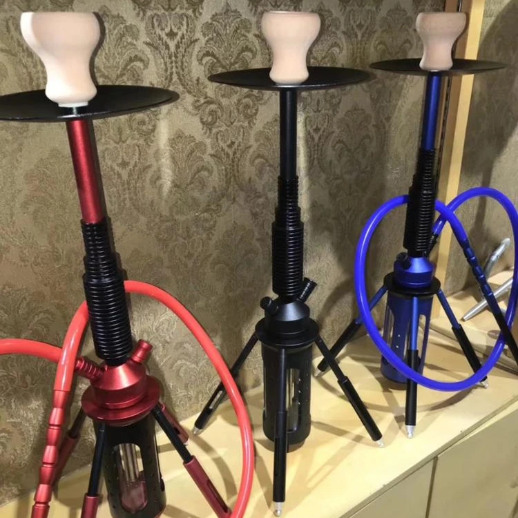 

New Arrival Rocket Model Full Set Shisha Hookah With Silicone Hose And Metal Charcoal Holder, Red;black;blue;gold
