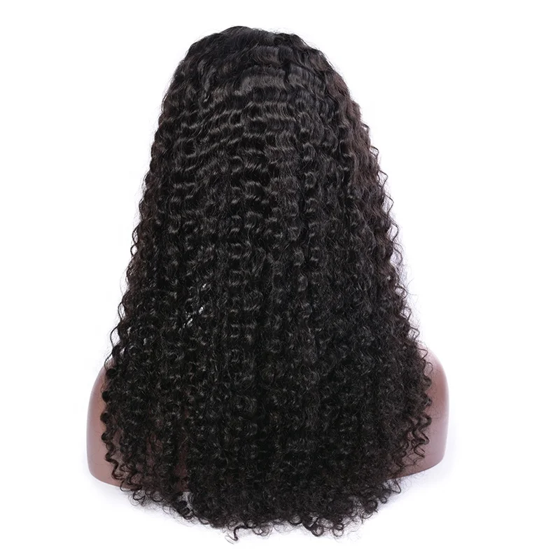 

Cuticles aligned Indian virgin human hair 360 lace frontal wig deep curly lace front human hair wigs 100 Unprocessed Virgin Hair