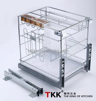 Tkk Kitchen Cabinet Bakset Pull Out Basket Sliding Wire Basket