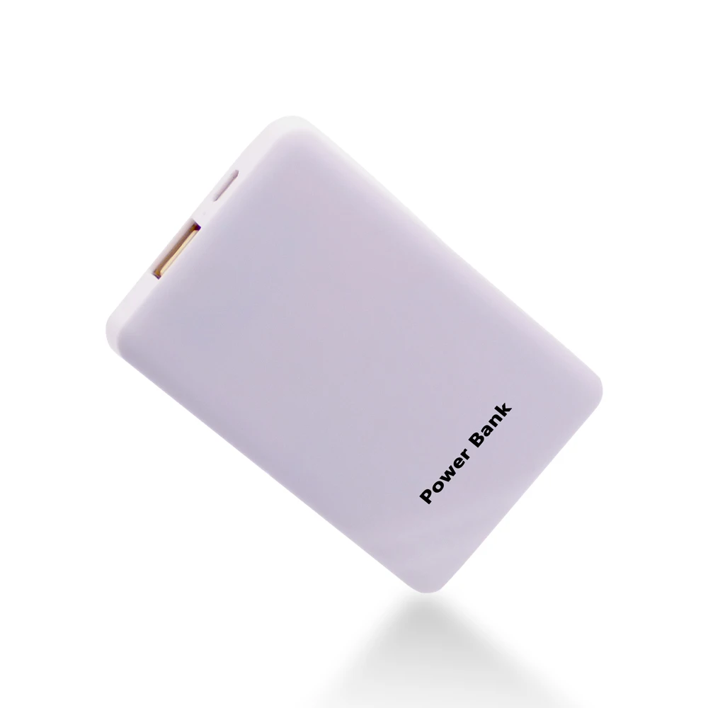 

Top Selling Low Price 2200mAh Portable Credit Card Power Bank External Battery Backup Small Size Phone Charger, White(support custom)