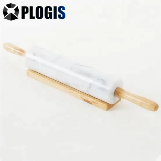 
Marble stone rolling pin with stainless steel handle 