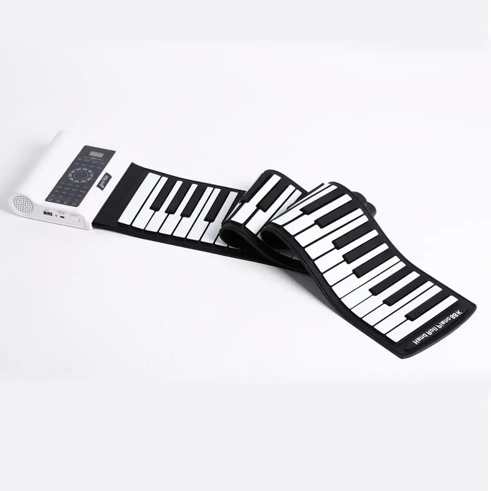 

Hot Selling 61/88 Keys Waterproof Soft Silicon Keyboard Electric MIDI Flexible Foldable Piano With Battery For Kids Musical Gift