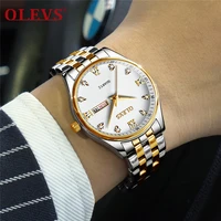 

OLEVS 5570 Simple Business Men Watch Date and Week Male Clock Quartz Dial Luminous Hands Calendar Man's Bracelets Wristwatches