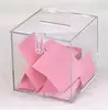 Hot Sale clear floor standing house shaped acrylic donation box