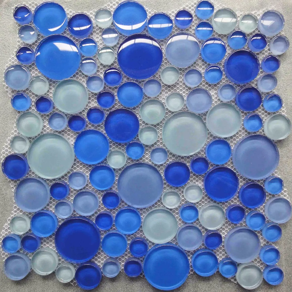 3D bubble glass mosaic , pebble mosaic tile , wall mosaic tiles stickers