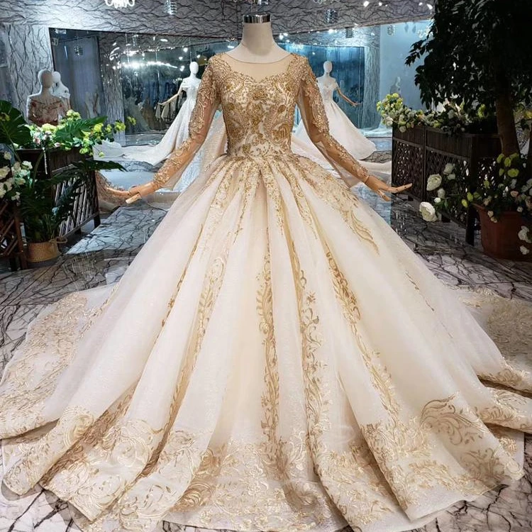 

LS11333 Jancember gold luxury factory price pop line high class evening dresses made in turkey ball gown