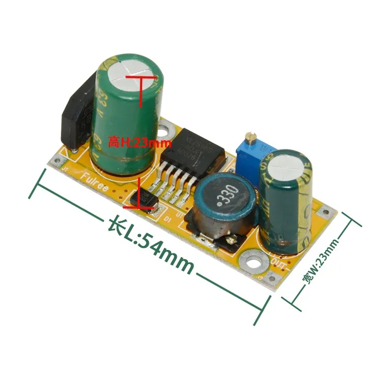 Fulree 24VAC to 12VDC,12V AC to 5V DC DC Buck Converter Step-Down Module LM2596 Adjustable 3A Max