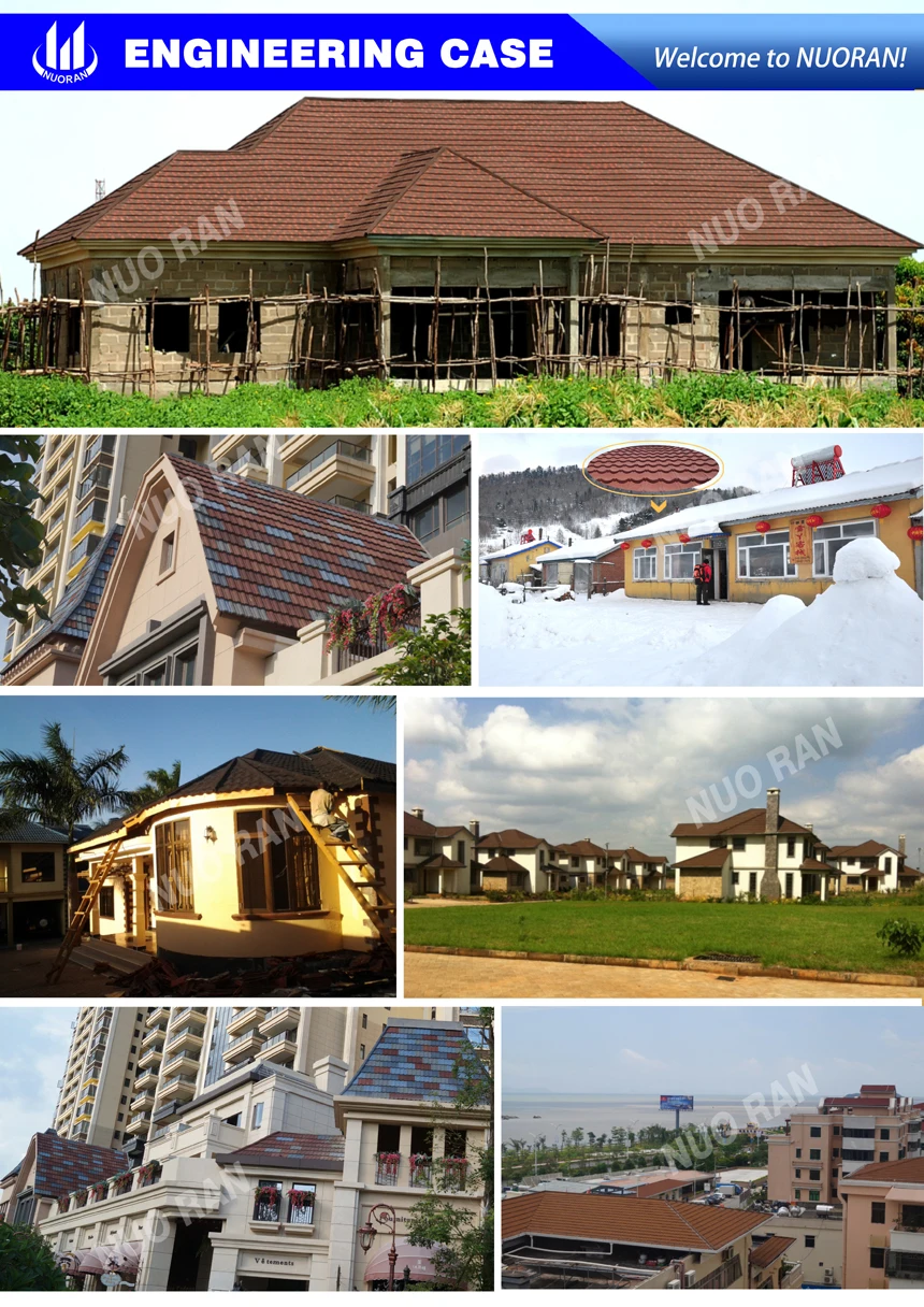 Spanish style cheap Chinese stone coated metal roof tiles