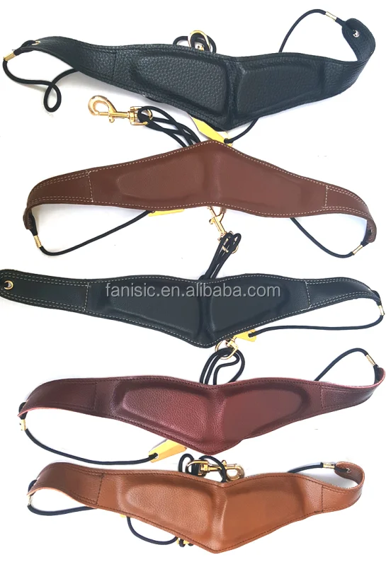 Saxophone neck straps from china of genuine leather neck strap