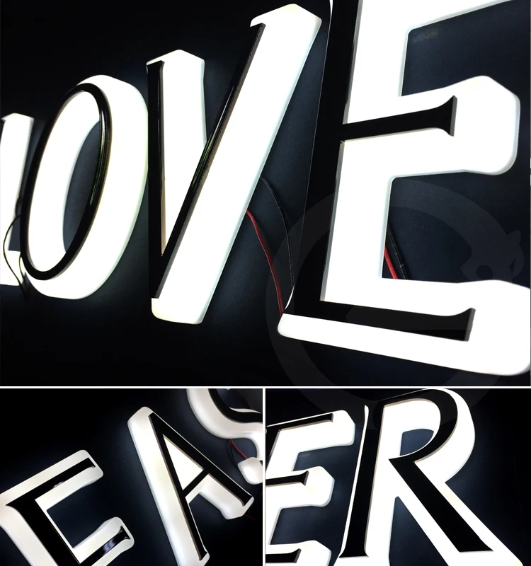 Custom Shop Led Edge Lit Acrylic Logo Sign Buy Outdoor Waterproof Led