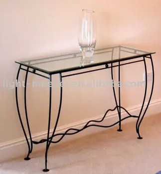 wrought iron console table