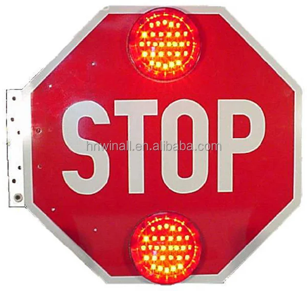 the school bus stop light sign up to national standard