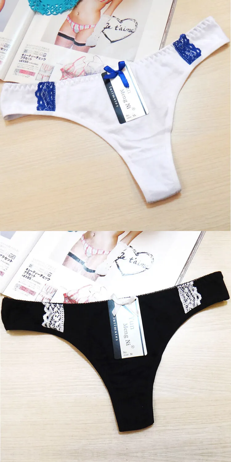 Yun Meng Ni Sexy Underwear Cute Bow Girl G String Cotton Lady Thongs Buy Yun Meng Ni Sexy 2987