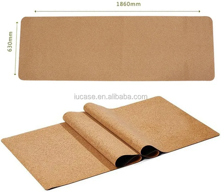 Eco Friendly Non Slip Tpe Free Rubber 6mm Thick Natural Cork Yoga Mat With Strap For Home Gym Exercise Men Women Buy Cork Yoga Mat Natural Cork Yoga Mat Yoga Mat Cork Product On