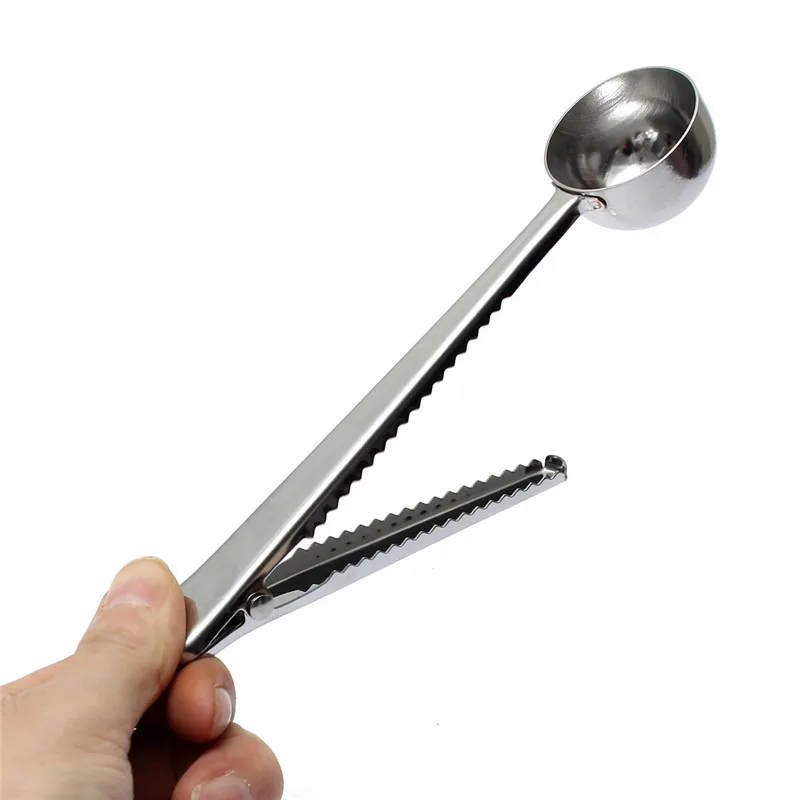 

P1330 Coffee Scoop With Clip Stainless Steel Tea Coffee Scoop Spoon