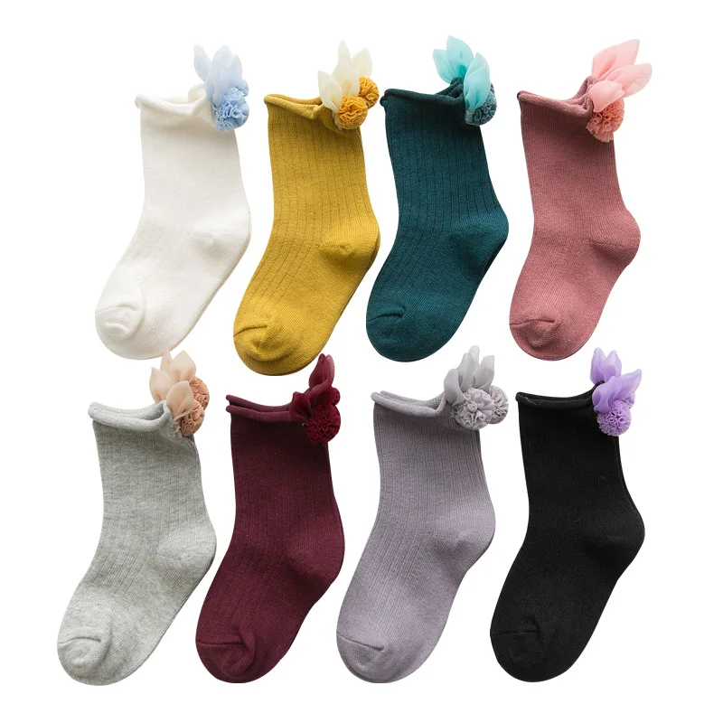 

New arrival fashion bowknot sock cute cartoon tube baby children socks