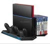 Cooling Fan With Controller Charging Station Cooler+Game CD Storage Holder+Vertical Stand For PS4 Console