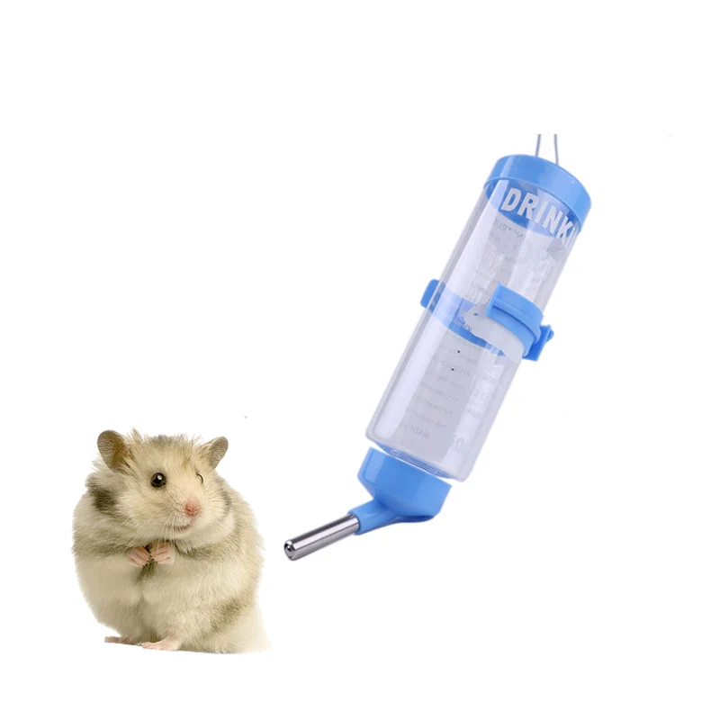 Automatic for Dogs Rabbit Hamster Feeder Drinking Fountains Hamster Feeder Water Drinker Dispenser Plastic Water Drinking Bowl Blue 