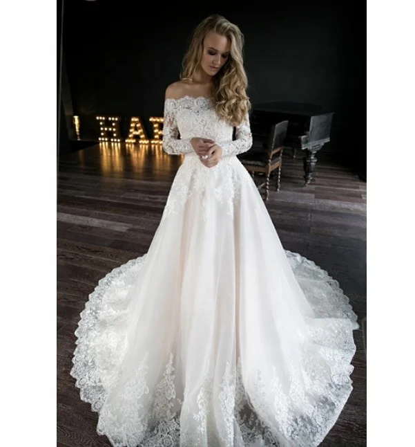 

Latest Turkish Women 2019 Beautiful Wedding Bridal Dress, Ivory