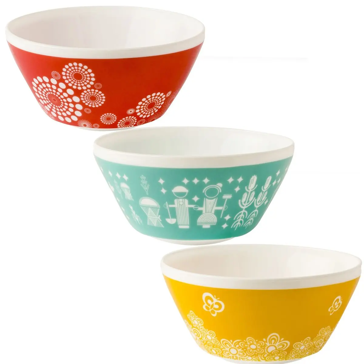 little pyrex bowls
