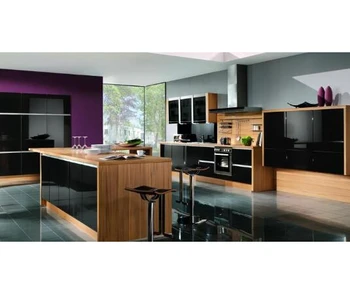 High Gloss Black Lacquer Door And Mfc Laminate Carc Kitchen High Gloss Black Lacquer Door And Mfc Laminate Carc Kitchen Cabinets