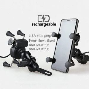 charging bicycle electric car shockproof x-type navigation stand usb charger two in one Motorcycle mobile phone stand