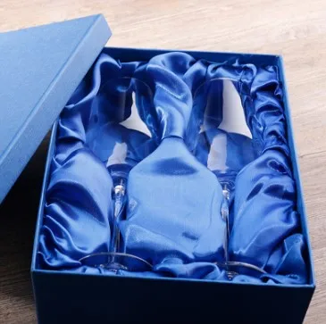 

2pcs Wine Glass Crystalline Toasting Glasses Goblet Crystal Wedding Glasses set, Super transparent