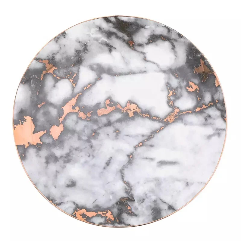 

High end turkish graceful tableware bulk ceramic plate for dinner, Grey