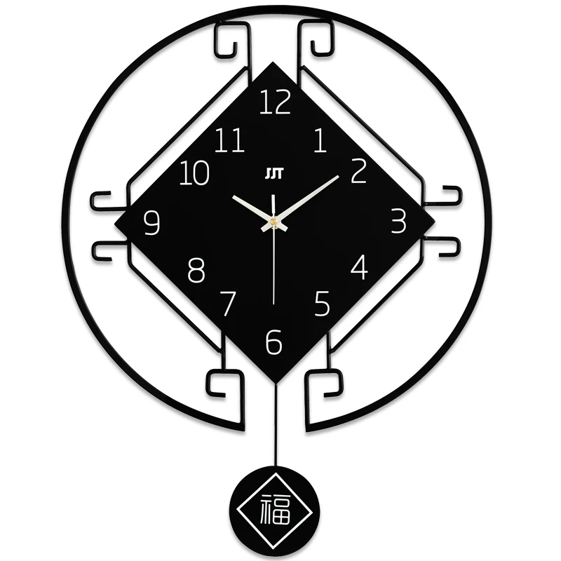 

odm/odmmodern wall clockCustomised Retro Office Style Silent Wall Clock Wall Decorative Pendulum Designreloj de pared, Black