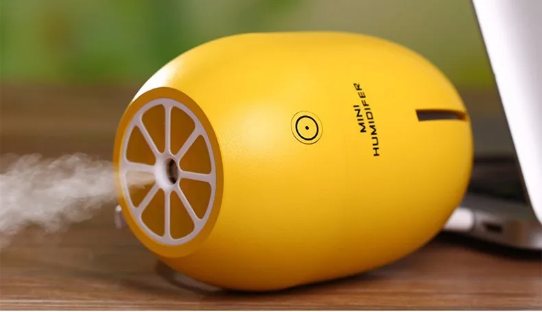 7-colors Colorful Nightlight Portable Cute Lemon USB Air Spray Diffuser Car Humidifier