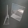 High quality horizontal slanted L shaped countertop displays acrylic sign board 85 x 11 sign holder
