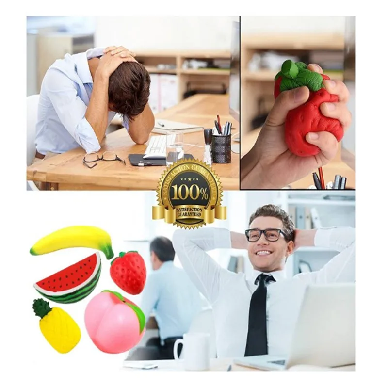 Oempromo 7-piece fruit slowly rising squeeze slowly rising toy