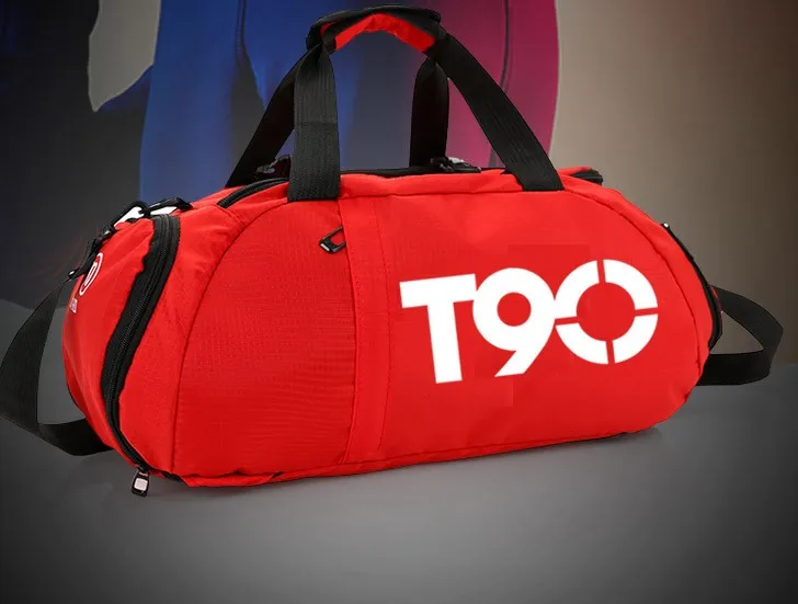 drawstring bag with shoe compartment