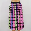 Custom ladies long skirt printed pleated skirt, fashion large size A-fold pleated skirt for ladies