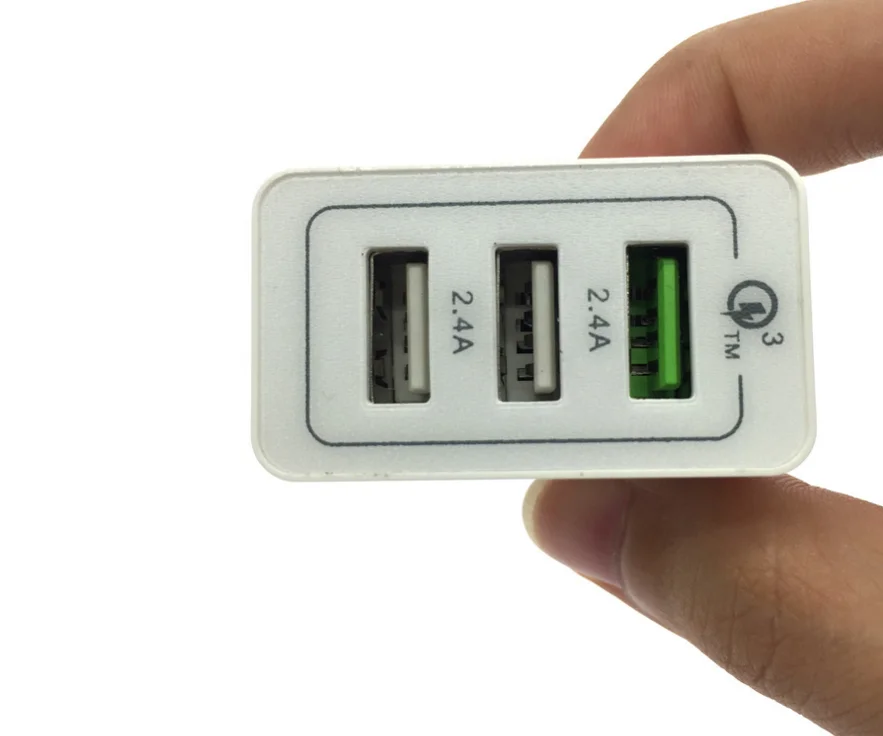 Usb Quick Charger 3 Port 30w Travel Charger Qualcomm Quick Charge 3.0 Foldable US Plug Usb Wall Charger