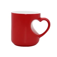 

Sublimation heart shape inside magic color mug