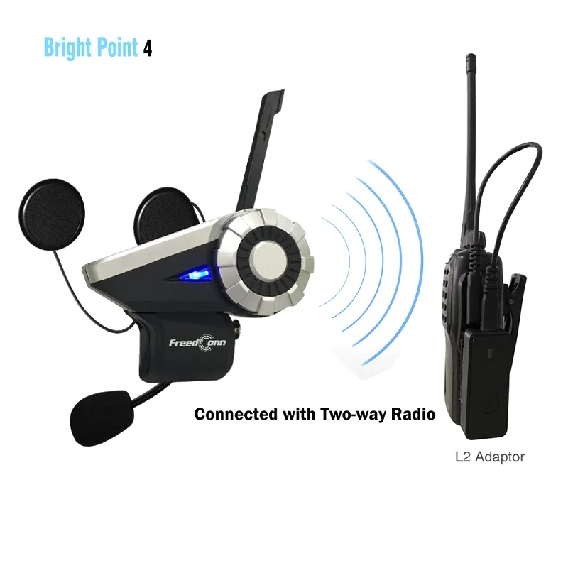 
Freedconn newest Helmet Bluetooth headset T-REX for Group Intercom 8 people can talk at the same time in 1500 meters range +L3 