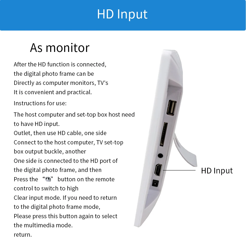17 inch IPS panel HD video digital photo frame loop video picture digital album support 1080P 1920X1080