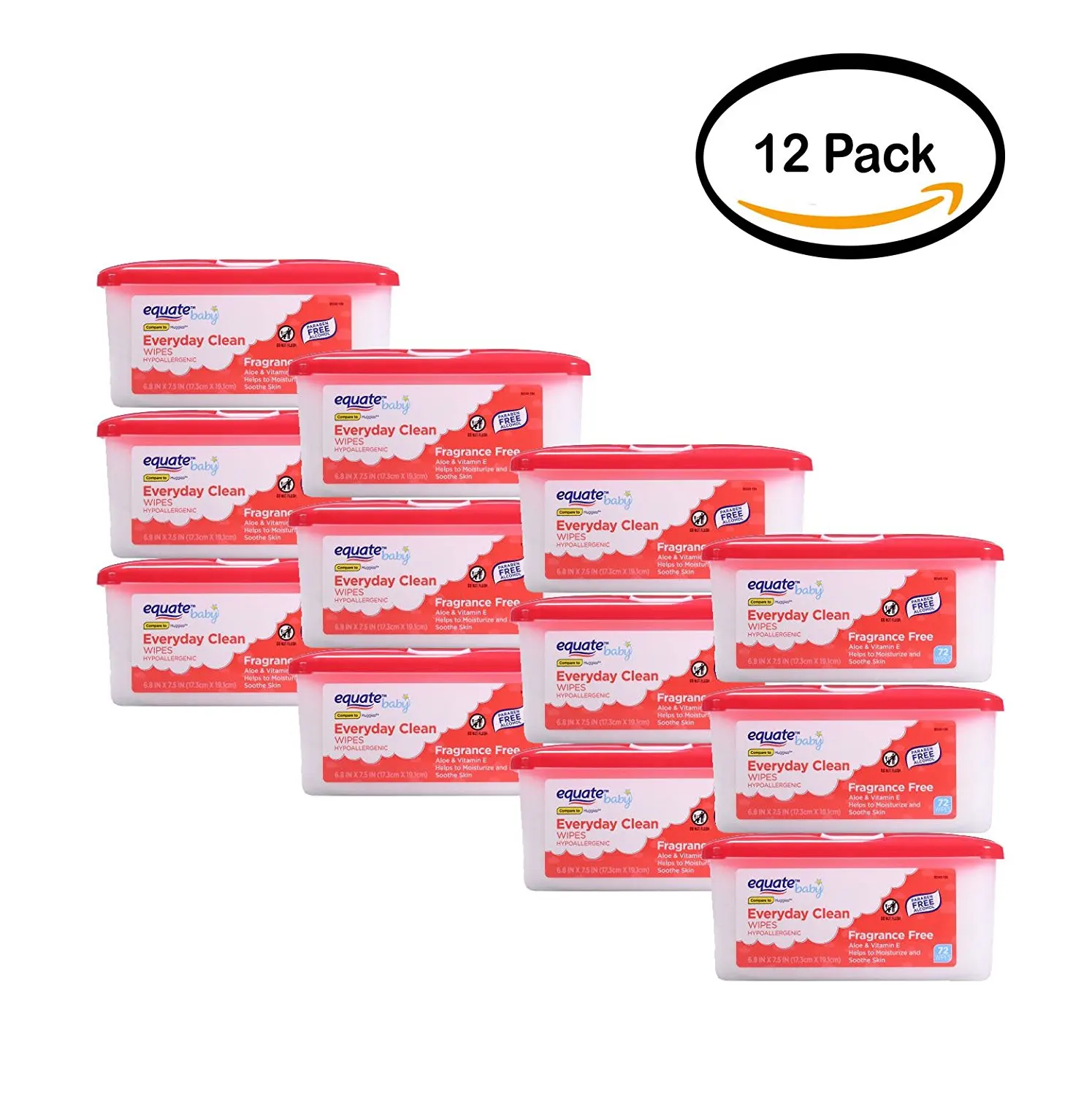 equate baby everyday clean fragrance free wipes