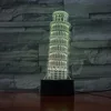 Famous Tower 3D Effect Lamp 10 Bulbs Sensor Indoor Lighting for Night Lighting LED Light