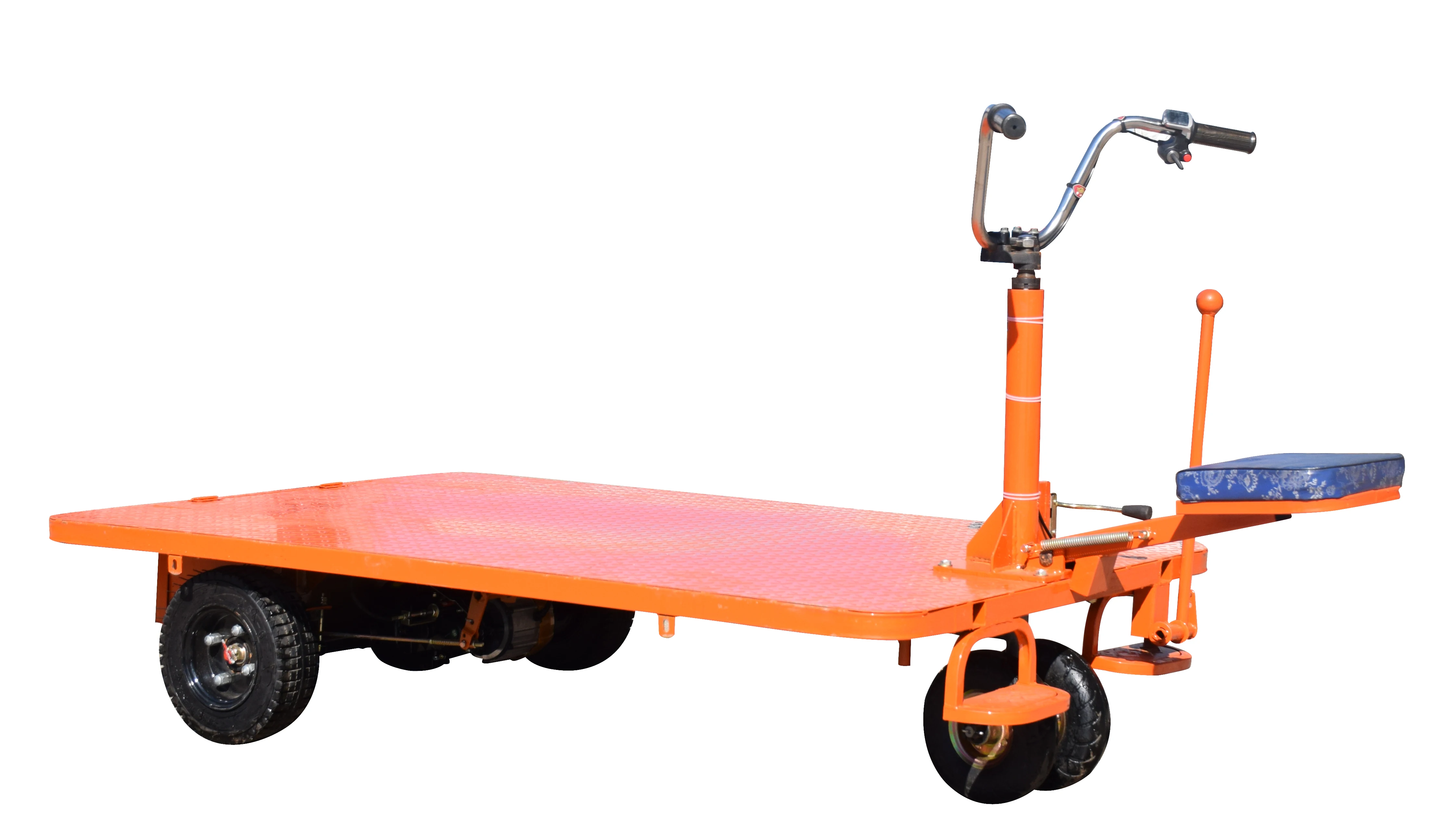 Warehouse turnover goods electric trolley HandPush mute flatbed truck