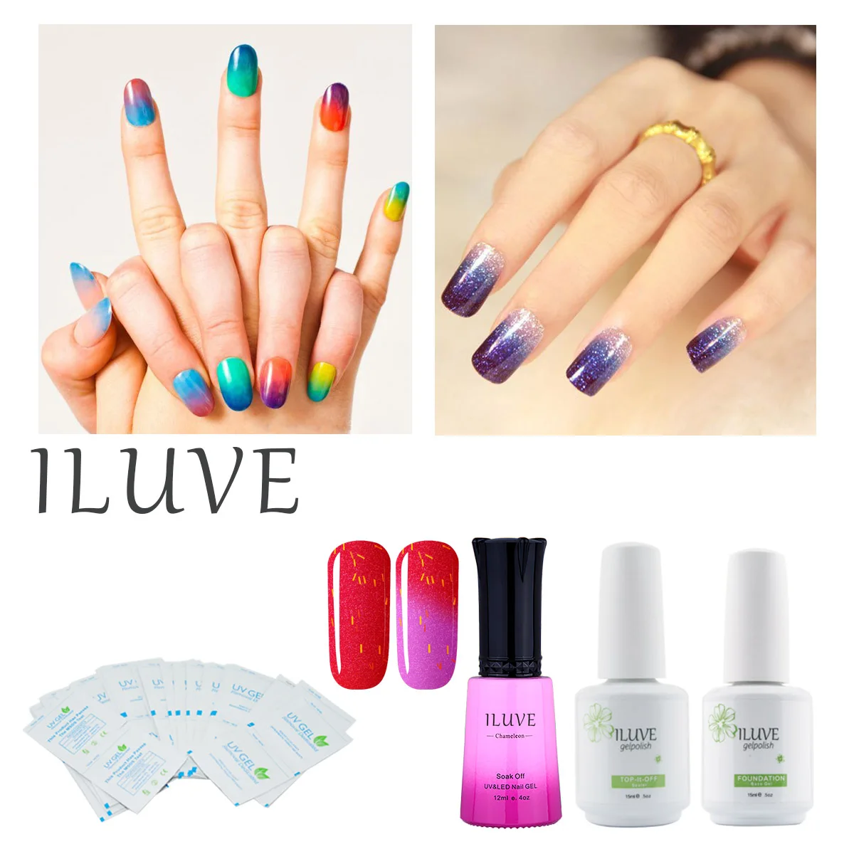 iLuve Nail Gel Polish Temperature Change Nail Polish Color UV LED Gel 12ml peel off gel