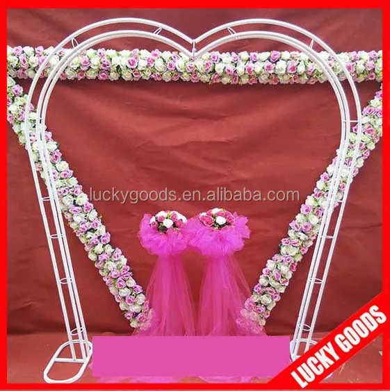 
customized heart shape metal garden wedding arch wholesale 