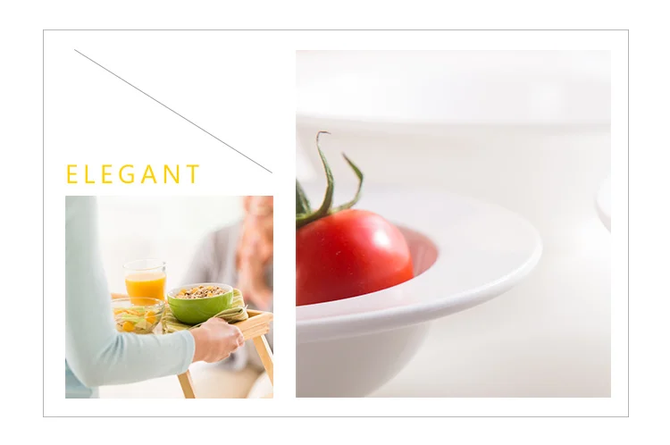 Hat Shaped Porcelain Round Deep Plate for Restaurant