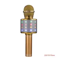 

wireless microphone professional condenser karaoke mic with LED stand radio mikrofon studio recording studio