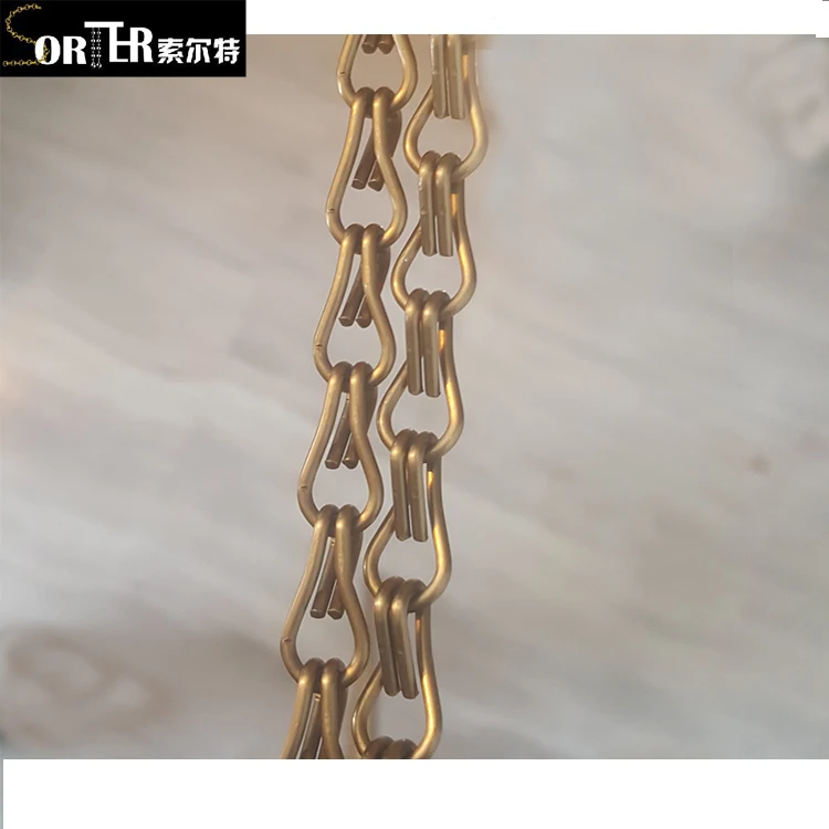 Aluminum Antistatic Half Drop Curtain Decorative Metal Link Chains For