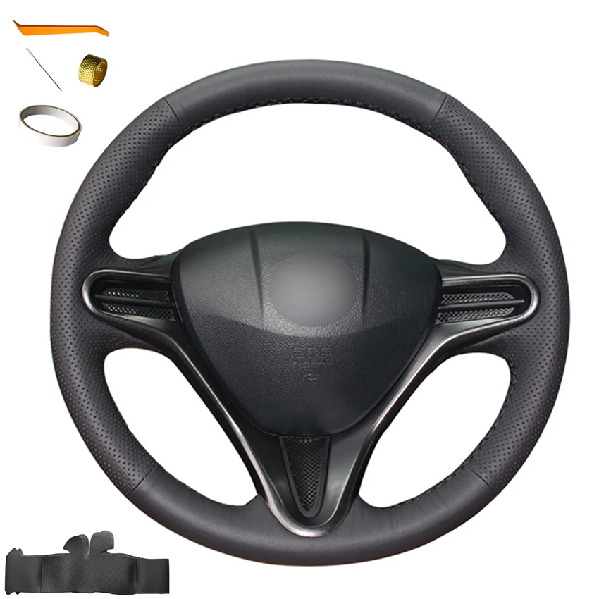 

Hand Stitching Artificial Leather Steering Wheel Cover for Honda Si Civic 8 8th Gen 2006 2007 2008 2009 2010 2011