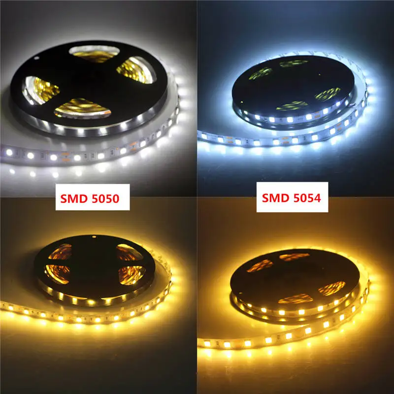 SMD 5054 LED Strip 5M 120leds/m Flexible Tape Light DC12V bright than 5050 5630 