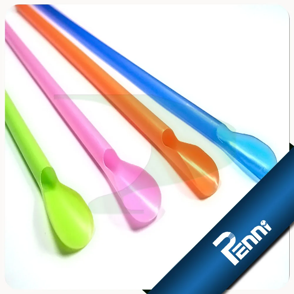 Food Grade Pp Plastic Straw With Spoon Buy Spoon Straw,Plastic Straw