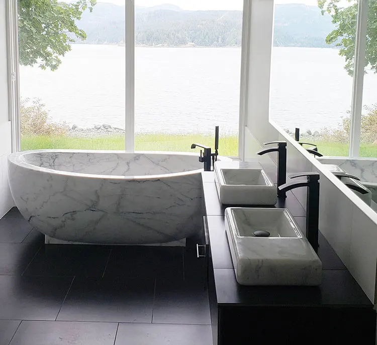 Luxury New Crema Marfil Marble Toilet Beige Sanitary Ware Toilets